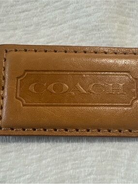 COACH Tan Leather 2.5” Hang Tag for Coach bag